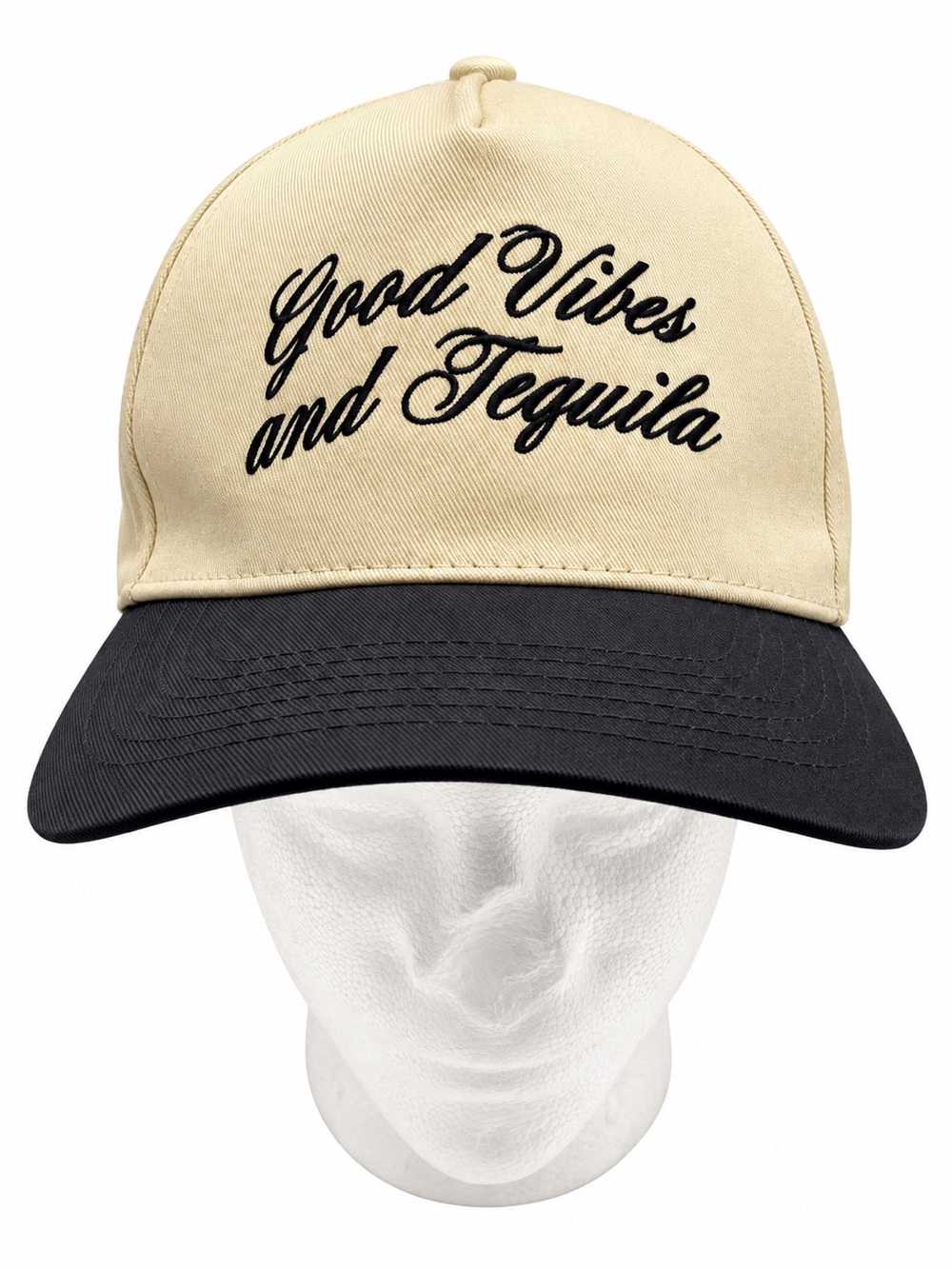 Uncommon James Good Vibes & Tequila Trucker Hat Tan Black